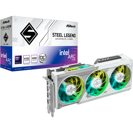 ASRock Arc B580 Steel Legend - 12GB GDDR6 RAM - Grafikkort