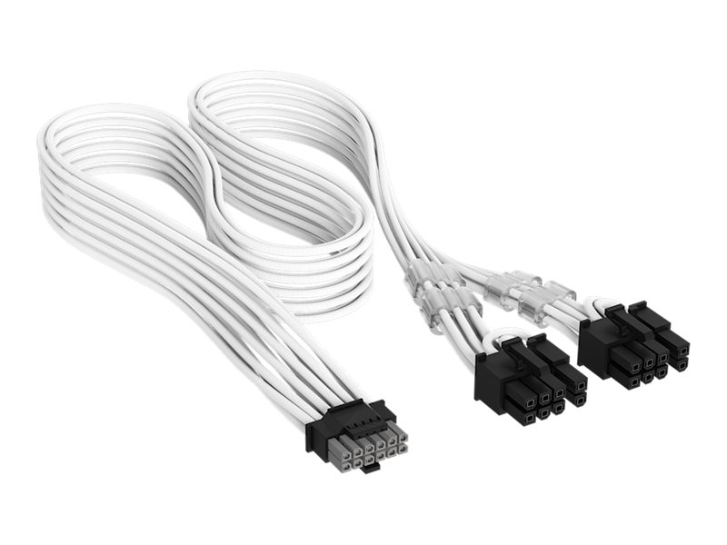 CORSAIR 16-pin PCI Express-strøm (male) - 8 pin PCI Express-strøm (male) Hvid Strømkabel
