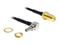 DeLOCK Adapter CRC-9 Plug 90° > SMA Jack 20cm Antenneadapter Sort