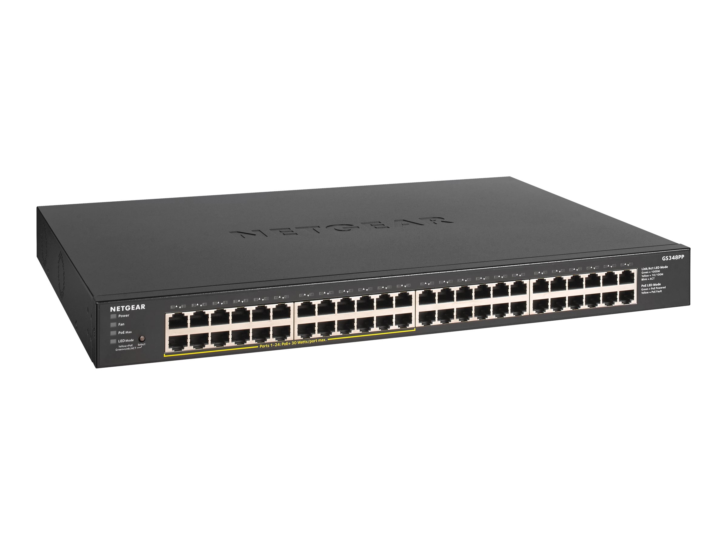 Netgear GS348PP - switch - 48 ports - unmanaged - rack-mountable