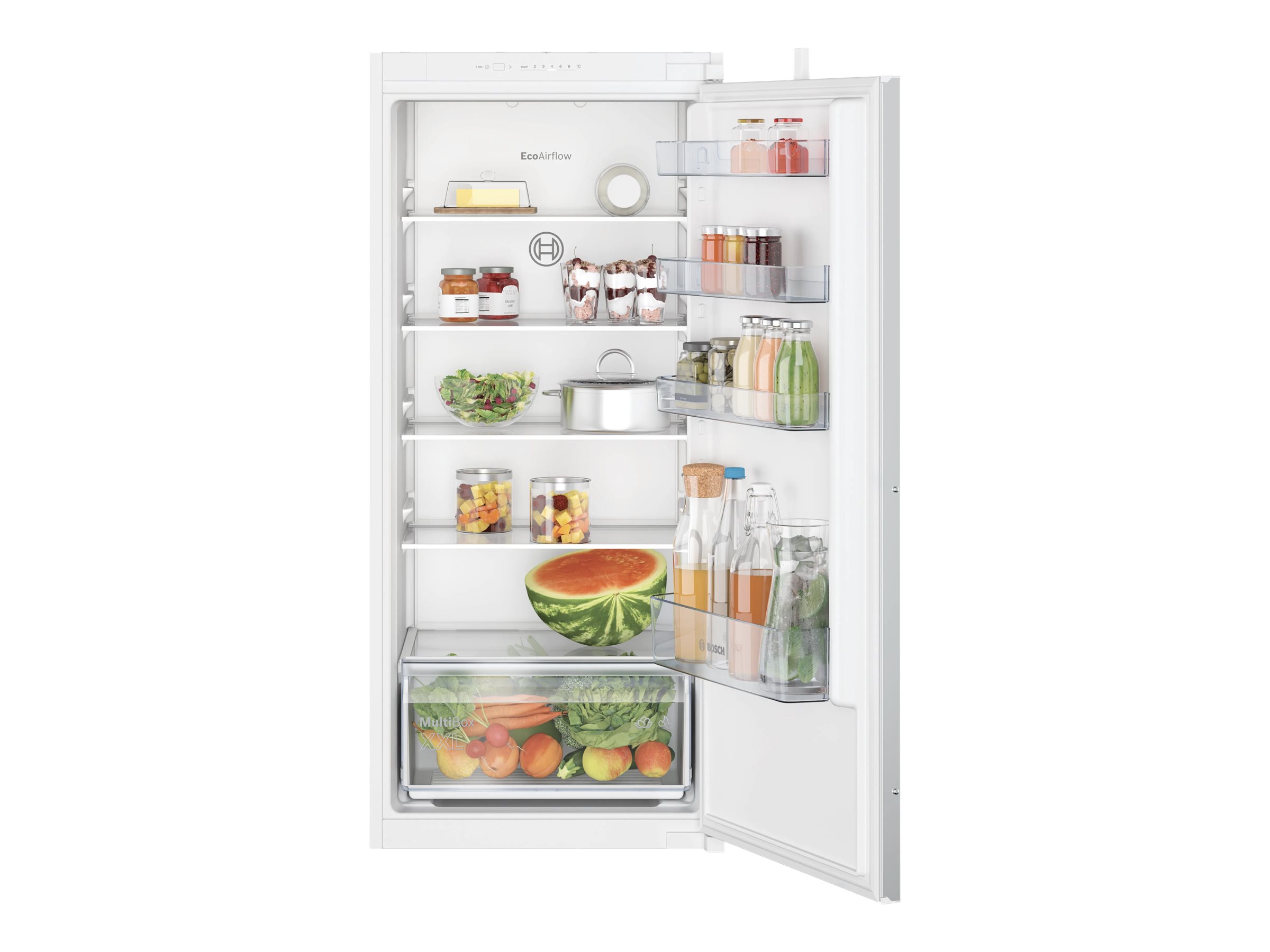 Bosch Serie | 2 KIR41NSE0 - Køleskab - til indbygning - niche - bredde: 56 cm - dybde: 55 cm - højde: 122.5 cm - 204 liter - Klasse E