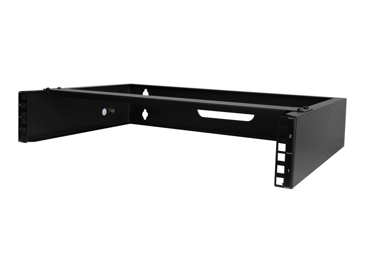StarTech.com 2U Wall Mount Rack, 19" Wall Mount Network Rack, Deep (Low Profile), Wall Mounting Patch Panel Bracket for Network es, IT Equipment, 77lb