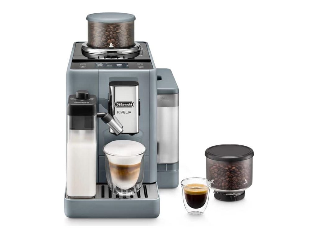De’Longhi Rivelia EXAM440.55.g, Espressomaskine, 1,4 L, Kaffebønner, Malet kaffe, Indbygget kværn, 1450 W, Grå