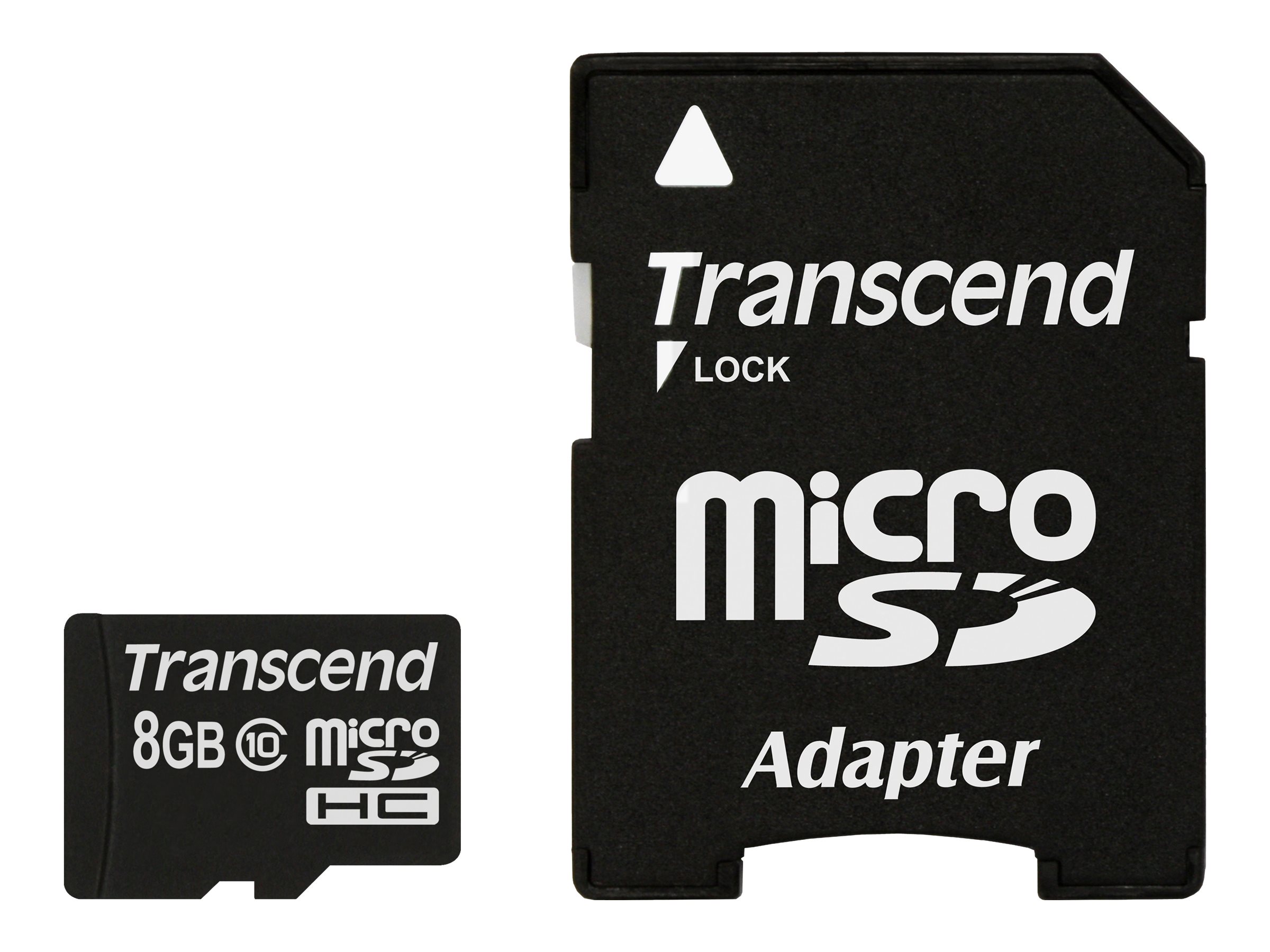 Transcend MicroSD Card SDHC 8GB + Adapte