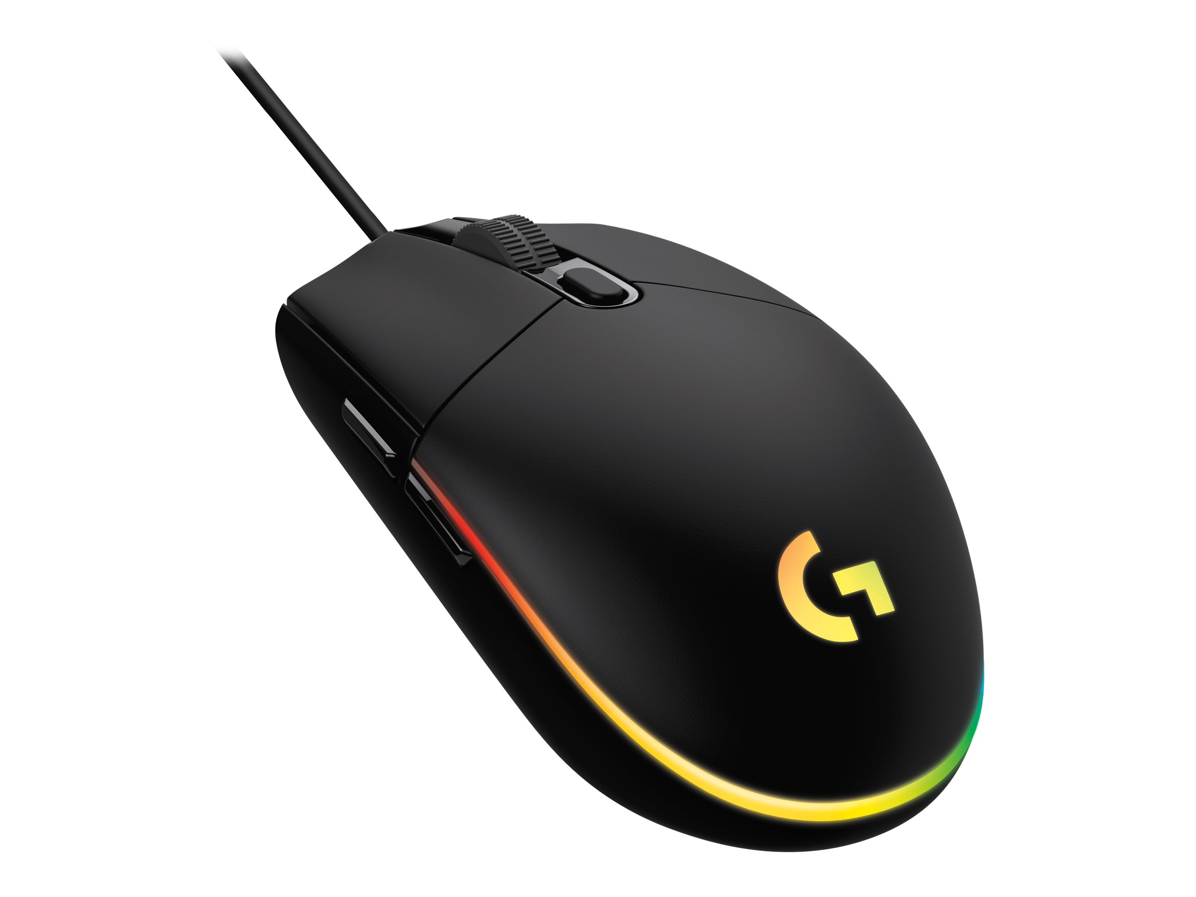 Logitech G203 LIGHTSYNC - Black - Gaming Mus - Optisk - 6 knapper - Sort med RGB lys