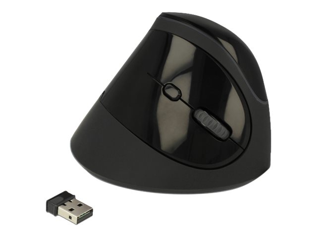 DeLOCK Ergonomic Optisk Trådløs Sort