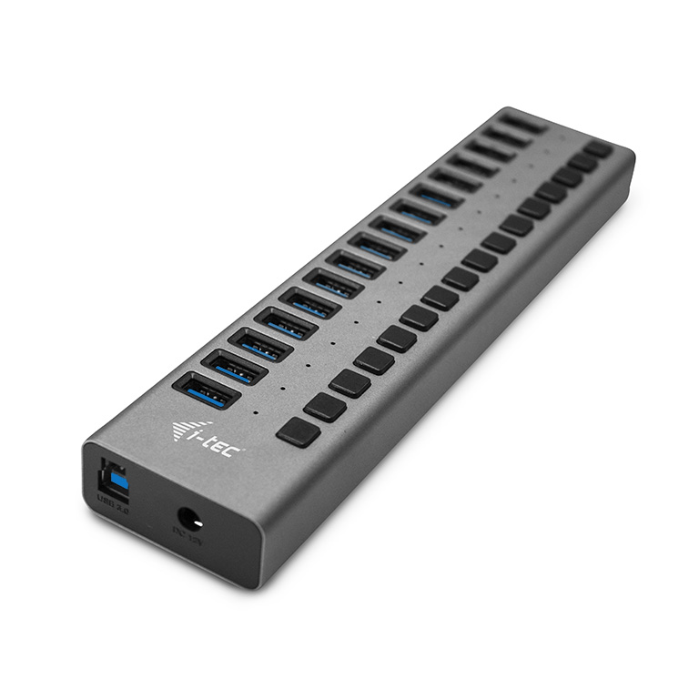 i-Tec USB 3.0 Charging HUB 16 port + Power Adapter 90 W - Hub - 16 x SuperSpeed USB 3.0 - desktop
