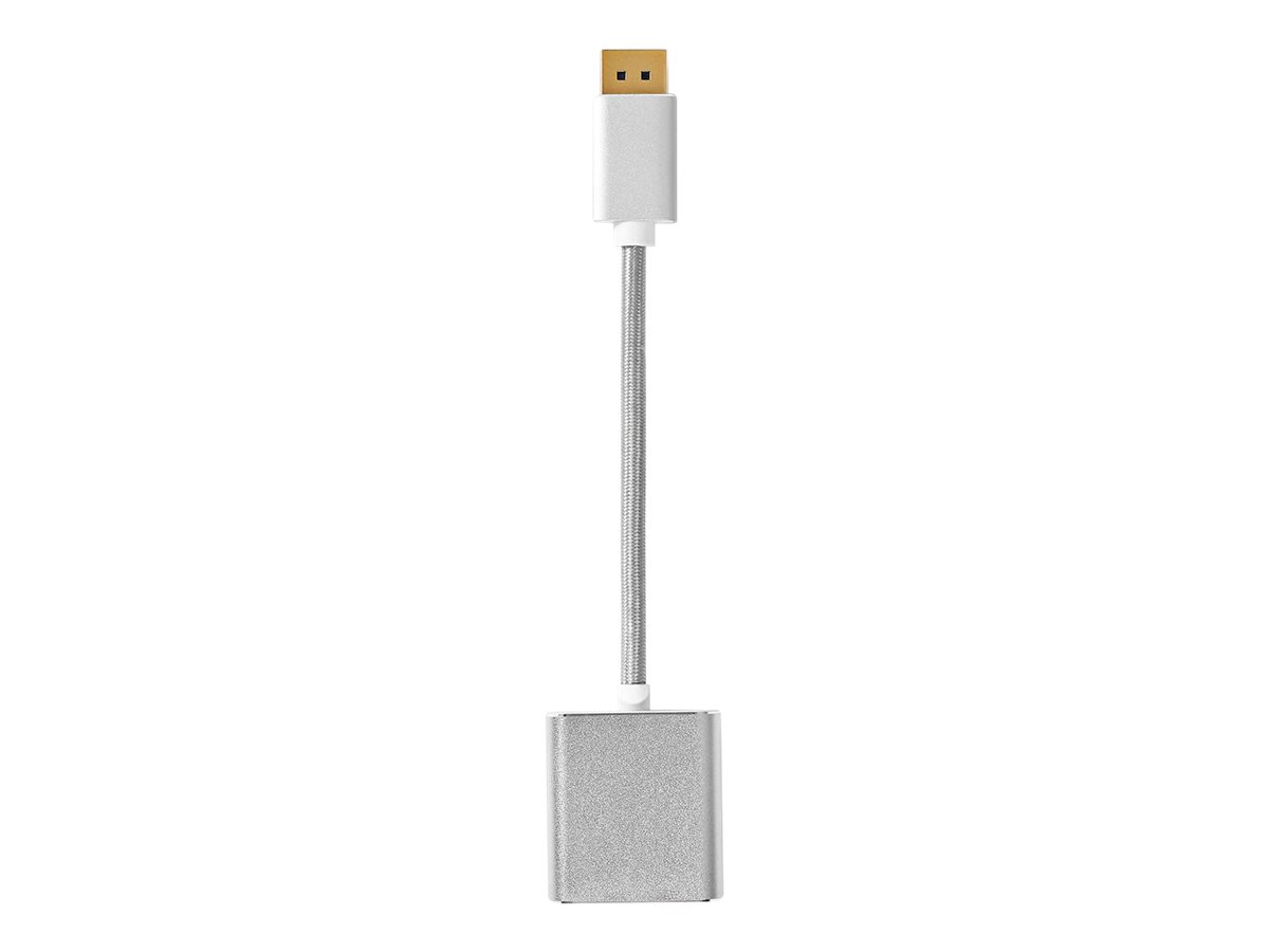 Nedis Displayport kabel | DisplayPort Han | DVI-D 24+1-Pins Hun | 1080p | Guldplateret | 0.20 m | Runde | Flettet | Sølv | Cover Window Box