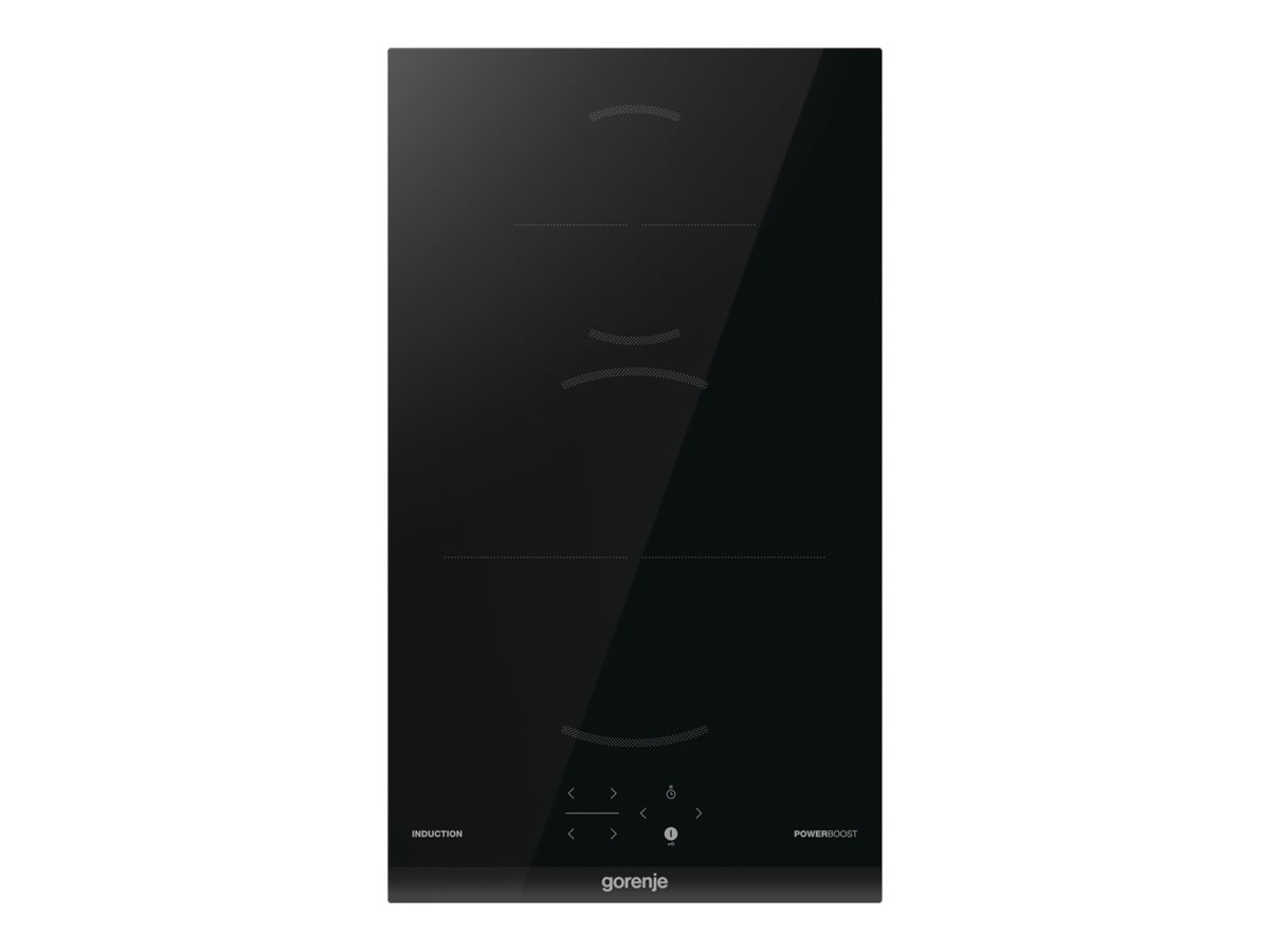 Gorenje G400 GI3201BC - Induktions kogeplade - 2 plader - Niche - bredde: 28.3 cm - dybde: 49 cm - rammeløs, - med facetteret frontkant - sort