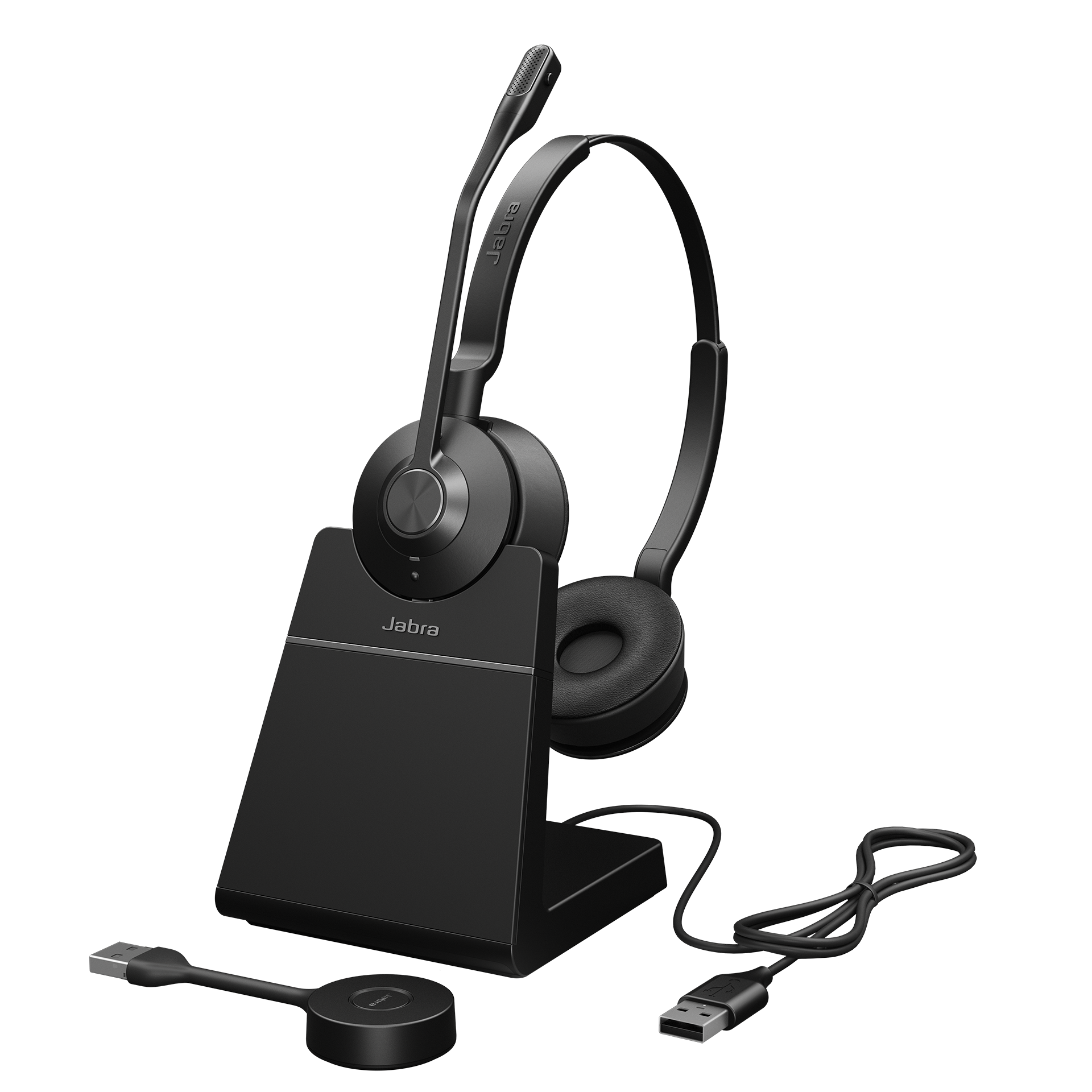 Jabra Engage 55 SE UC stereo headset med USB-A - inkl. ladestand (EMEA/APAC)