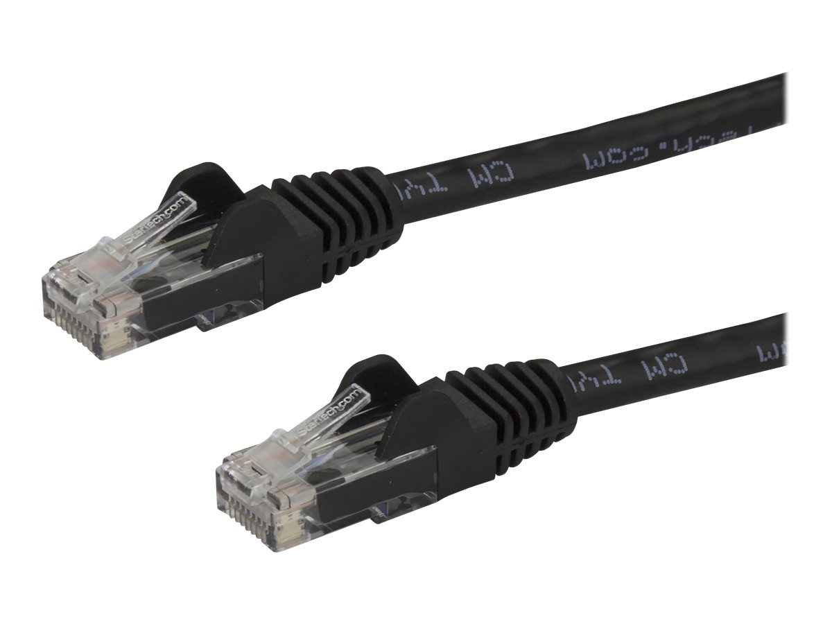 StarTech.com 15m CAT6 Cable - Black Snagless CAT 6 Wire - 100W RJ45 UTP 650MHz Category 6 Network Patch Cord UL/TIA (N6PATC15MBK) CAT 6 Ikke