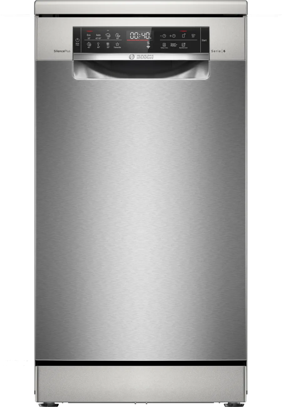 Bosch Serie 6 SPS6EMI21E Opvaskemaskine Klasse B Fritstående 44dB Børstet stål billede