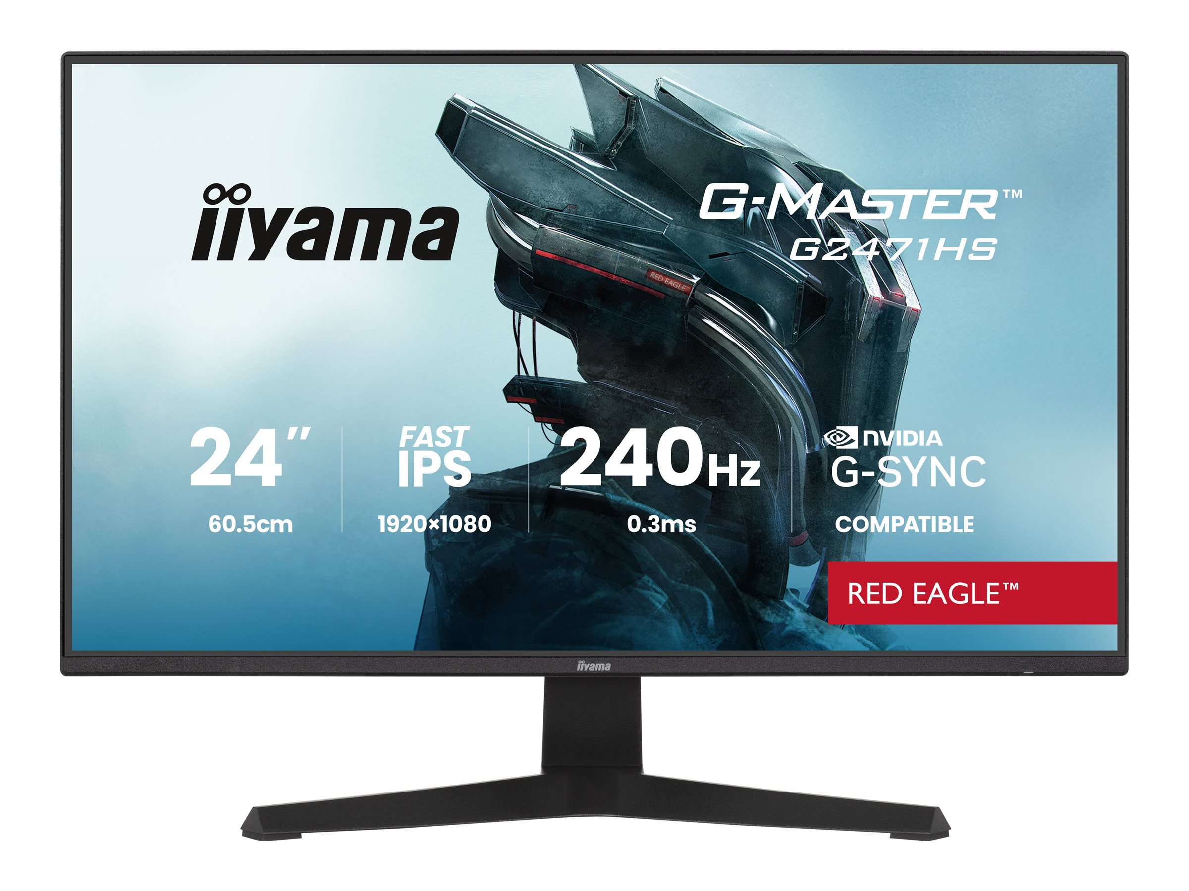 iiyama G-MASTER Red Eagle G2471HS-B1 24" Fast IPS 1920 x 1080 (Full HD) HDMI DisplayPort 240Hz