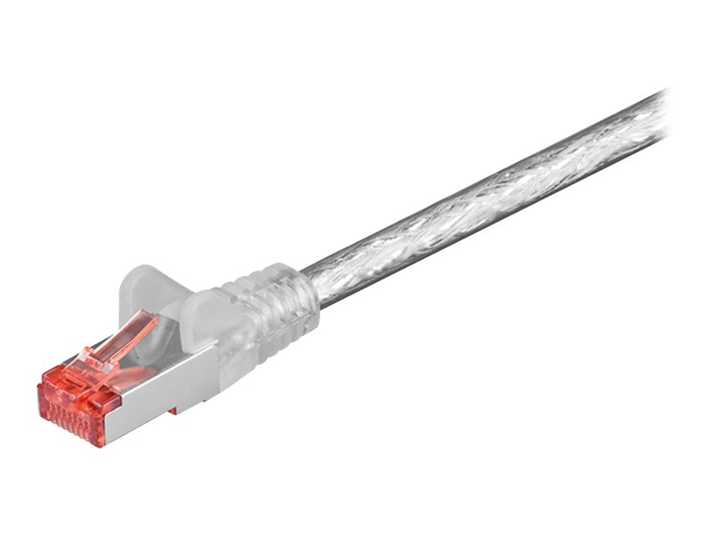 Goobay Netværkskabel CAT 6, S/FTP (PiMF), transparent, 10 m kobberleder (CU), halogenfri kabelkappe (LSZH)