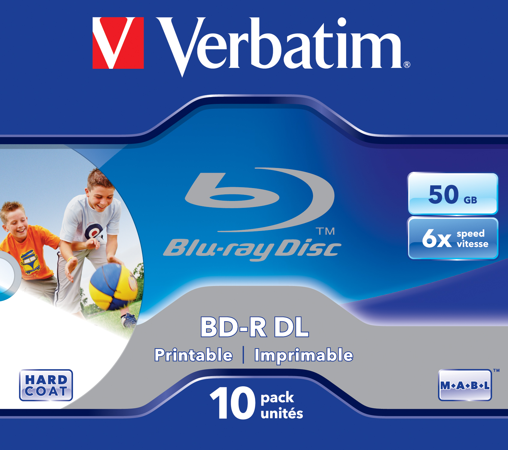Verbatim - 10 x BD-R DL - 50 GB 6x - printbar overflade for ink jet - cd-boks