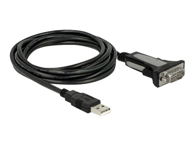 Delock Adapter USB Type-A to 1 x serial RS-232 DB9 USB / serielkabel 3m Sort