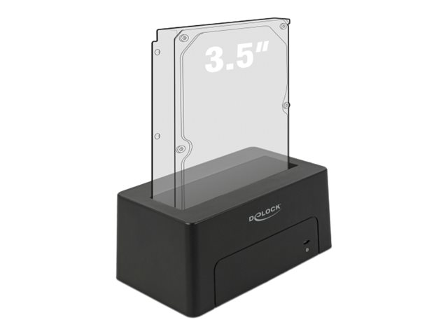 Delock - HDD dockingstation - båse: 1 - SATA 6Gb/s - USB 3.1 (Gen 2) - sort