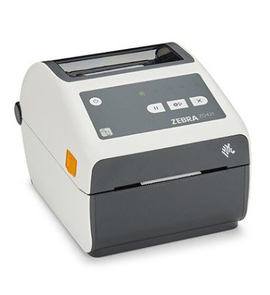 Zebra ZD421t-HC - Etiketprinter - termo transfer - Rulle (11,2 cm) - 203 dpi - op til 152 mm/sek. - USB 2.0, USB vært, LAN - hvid