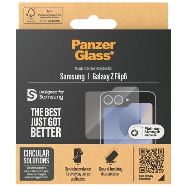 PanzerGlass Screen Protector Samsung Galaxy Z Flip7 FE | Flip6 | Classic Fit