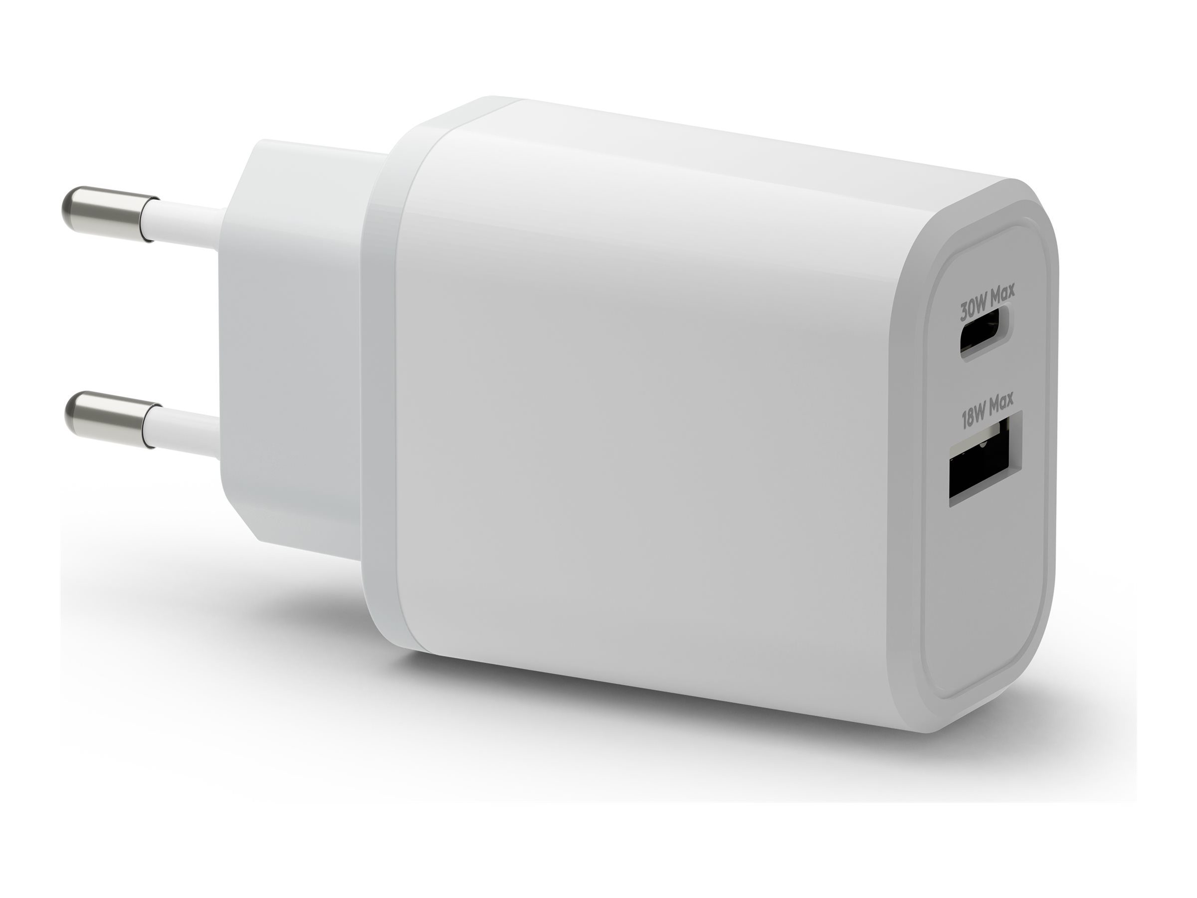 dbramante1928 re-charge - EU Wall Charger - USB-C 30W+USB-A 18W - White