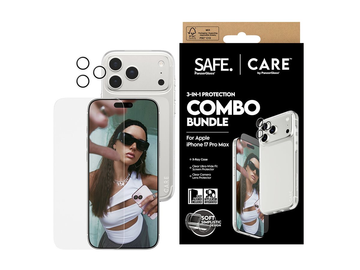 SAFE by PanzerGlass 3-in-1 Fashionable Combo Bundle iPhone 17 Pro Max