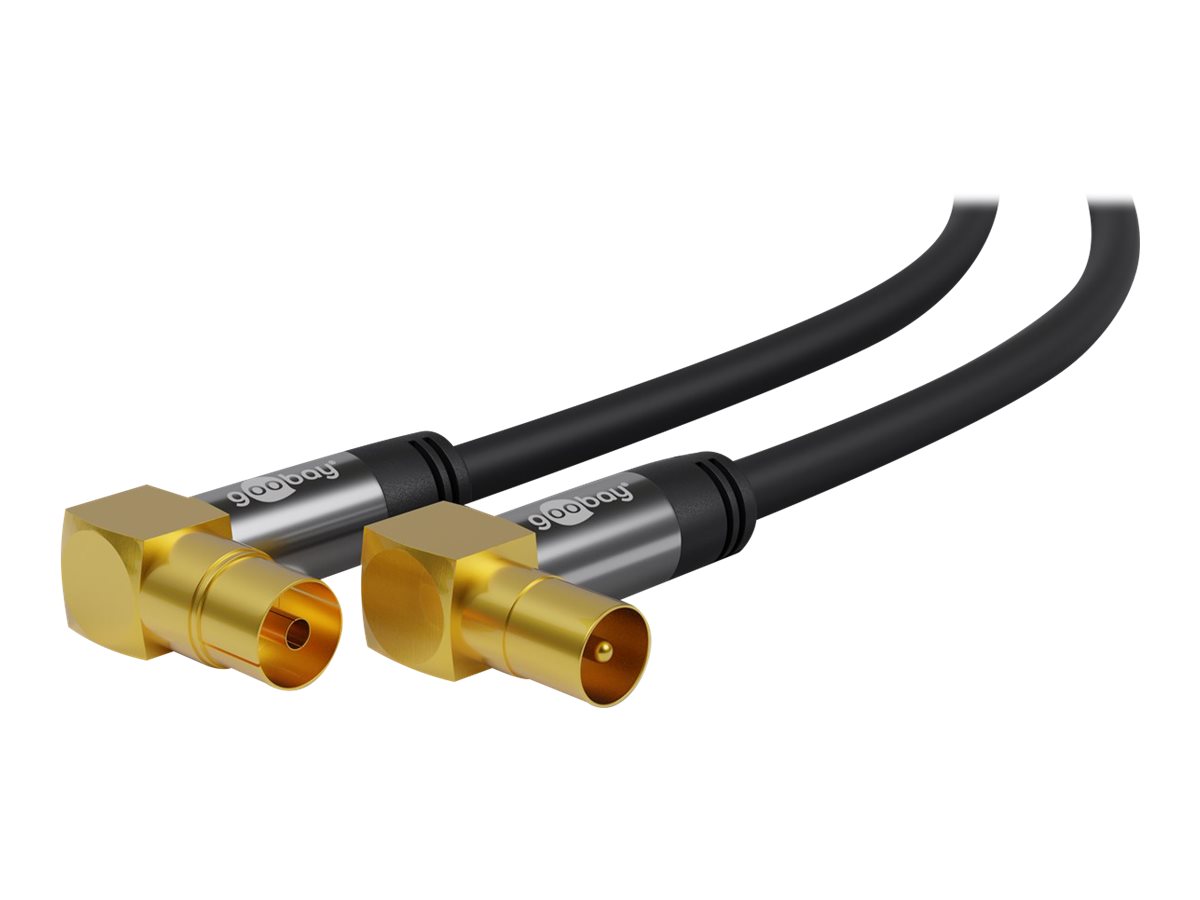 goobay Antennekabel Firelagsskjold 3m Sort Sort