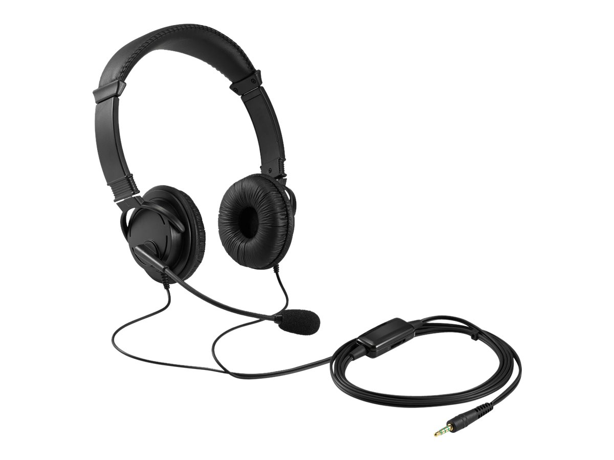 Kensington Klassisk 3,5 mm headset med mikrofon og volumenkontrol