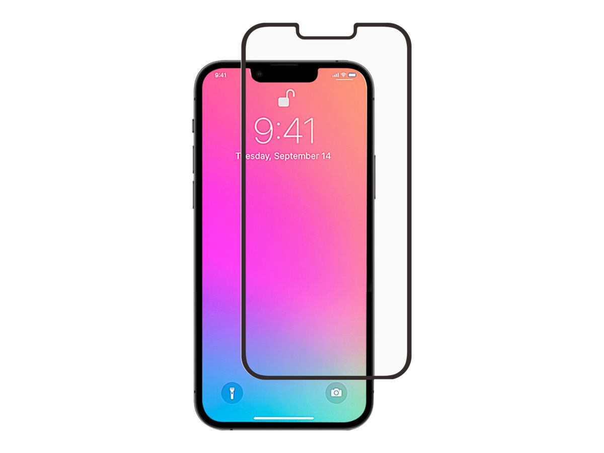Screenor Skærmbeskytter Sort Transparent Apple iPhone 13, 13 Pro