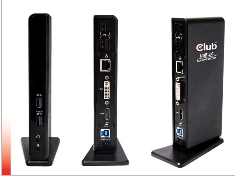 Club 3D SenseVision USB 3.0 Dual Display Docking Station - Dockingstation - USB - DVI, HDMI
