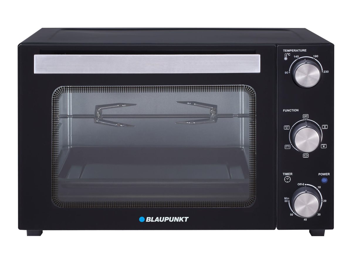 Blaupunkt EOM601 - Elektrisk ovn - konvektion - 45 liter - 1.8 kW - børstet aluminium/sort