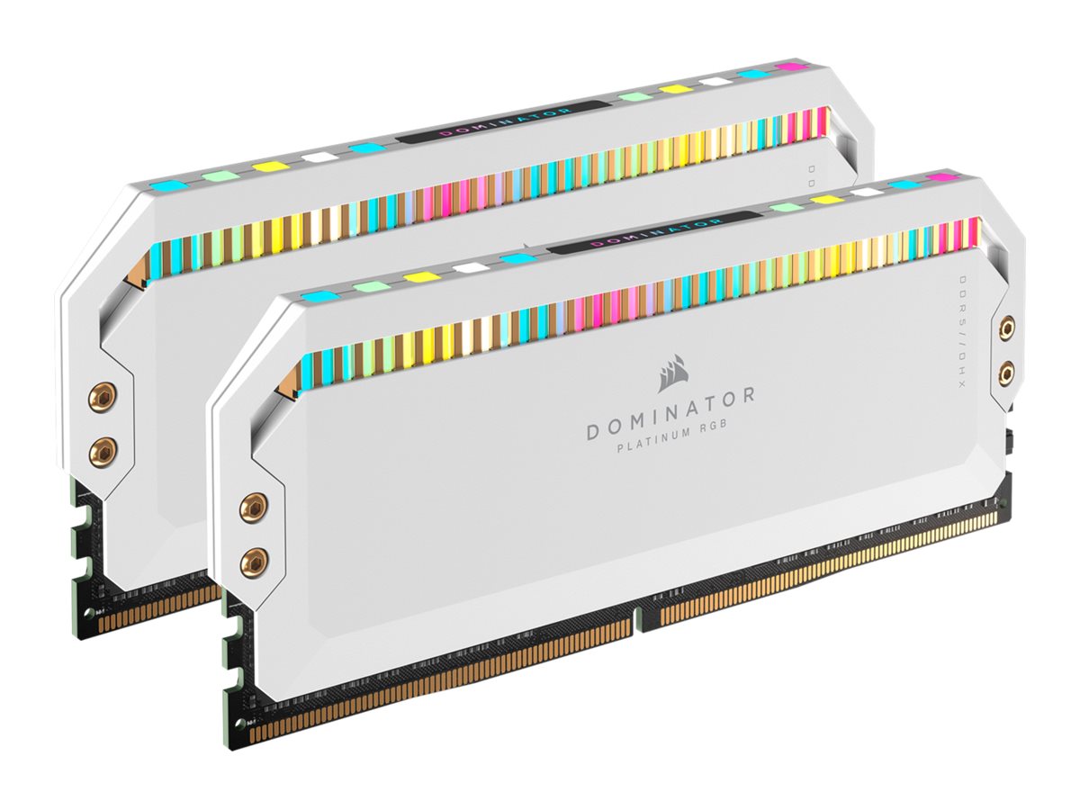 Corsair Dominator Platinum RGB DDR5-5200 - 64GB - CL40 - Dual Channel (2 pcs) - Intel XMP - Hvid med RGB