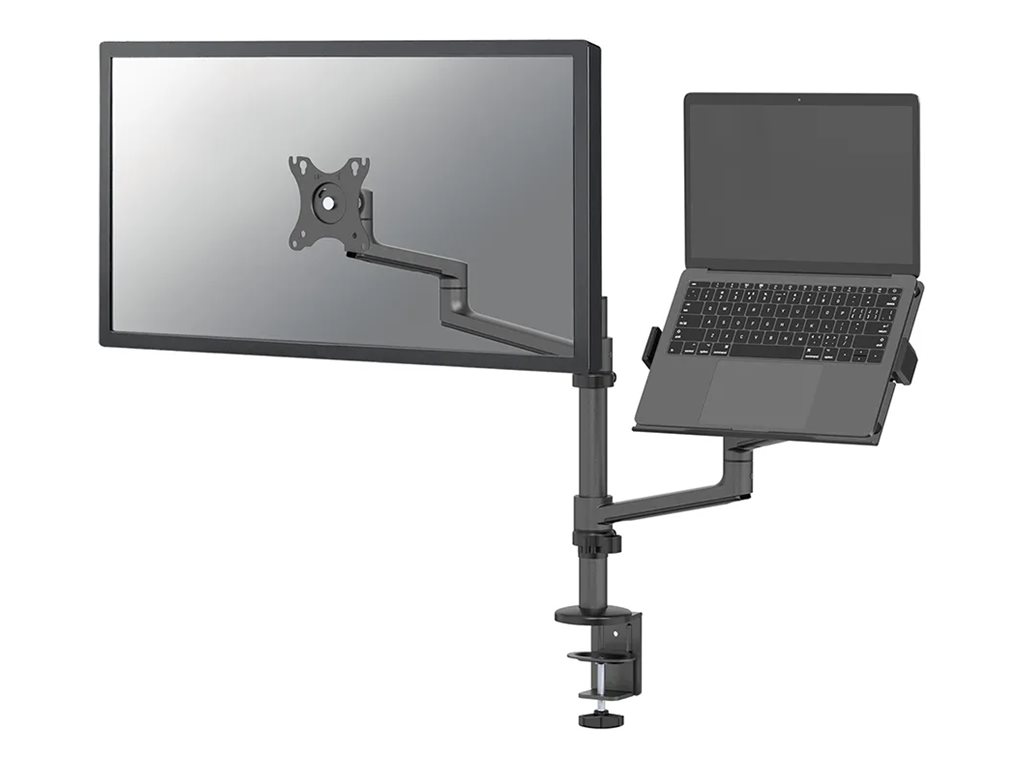 Neomounts DS20-425BL2 mounting kit - full-motion adjustable arm - for LCD display / notebook - black - Maks - Maks størrelse 17"-27" (LCD display) / 11.6"-17.3" (notebook)