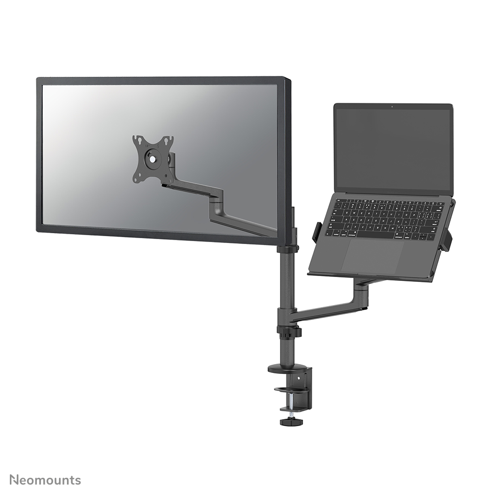 Neomounts DS20-425BL2 mounting kit - full-motion adjustable arm - for LCD display / notebook - black - Maks - Maks størrelse 17"-27" (LCD display) / 11.6"-17.3" (notebook)