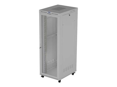 Lanberg FF01 series - rack - 800 x 1000 flat pack with glass door LCD - 47U