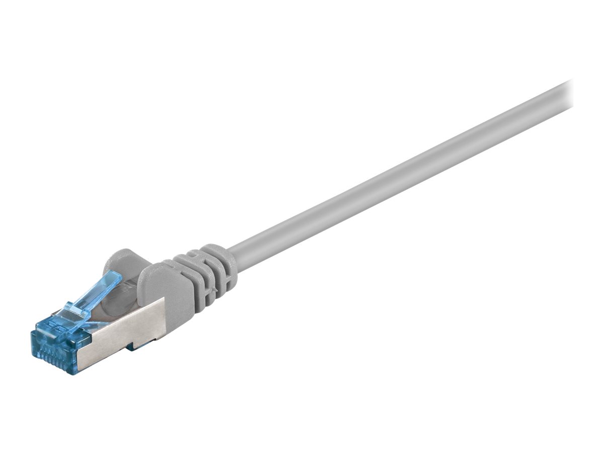 goobay - Patchkabel - RJ-45 (han) til RJ-45 (han) - 2 m - SFTP, PiMF - CAT 6a - halogenfri, knastfri, strenget - grå