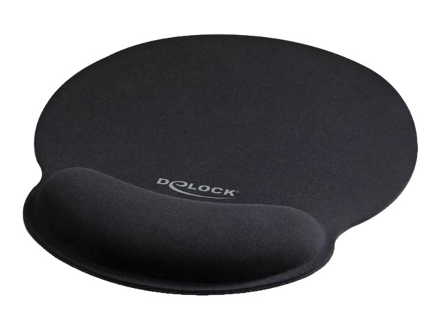 DeLOCK Ergonomic Mouse pad with Wrist Rest black 252 x 227 mm