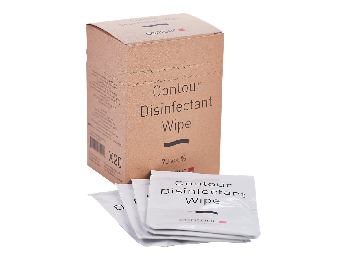 Contour Design Disinfectant Wipe 20 Pack