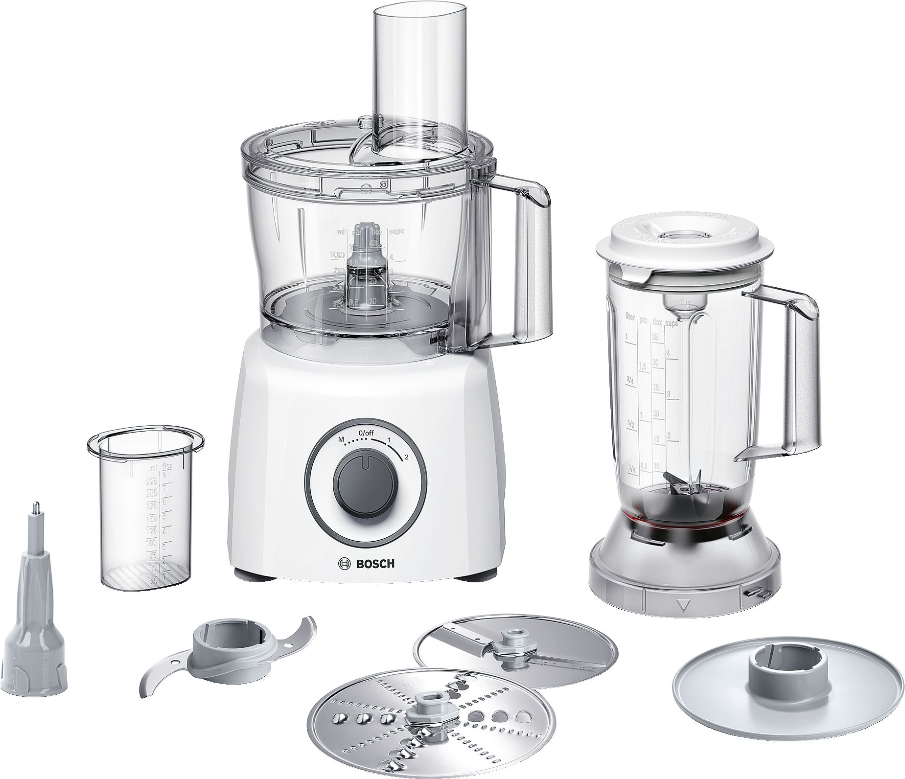 Bosch MCM3200W Food processor MultiTalent 3 - 800 W - Hvid