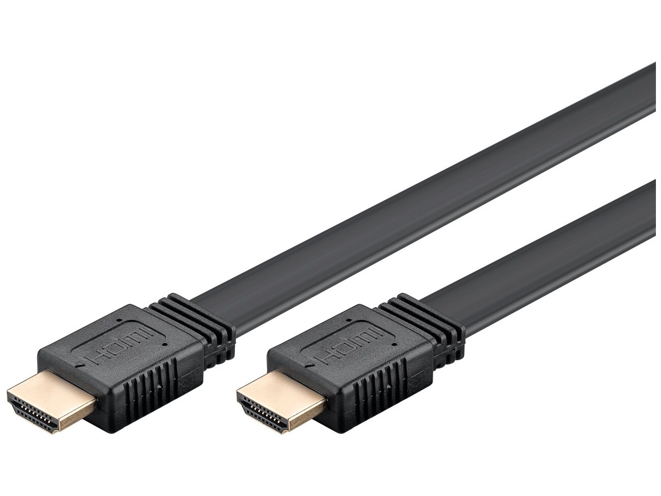Goobay Højhastigheds HDMI™-kabel Slim med Ethernet HDMI™ stik (type A) > HDMI™-hanstik (type A), 1 m