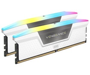 Corsair Vengeance RGB DDR5-6000 - 64GB - CL30 - Dual Channel (2 pcs) - Intel XMP - Hvid med RGB