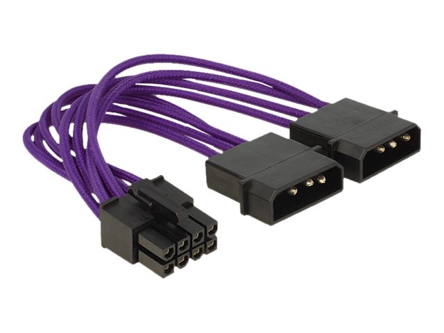 Delock Strømforsyningsadapter 15cm Lilla