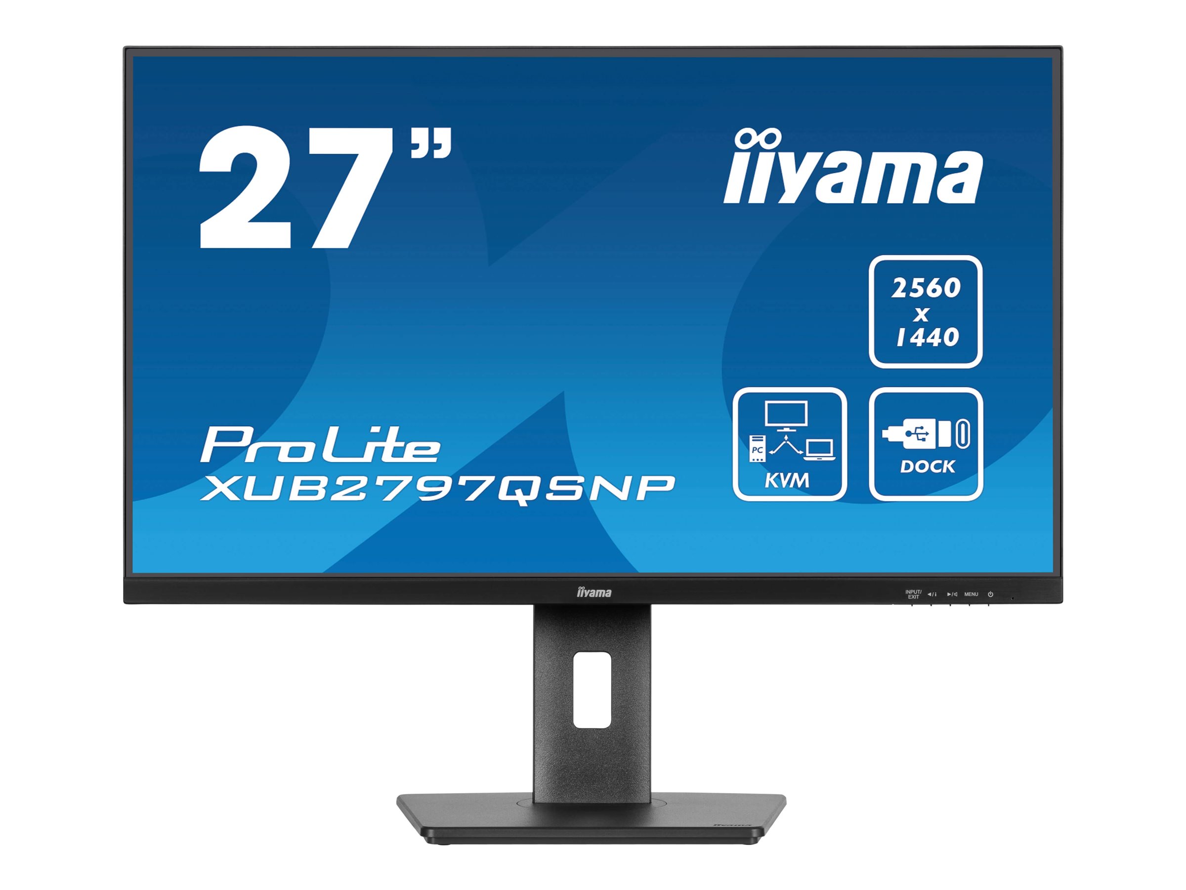 27" iiyama ProLite XUB2797QSNP-B1 - 2560x1440 (QHD) - 100Hz - IPS - 96W USB-C - KVM switch