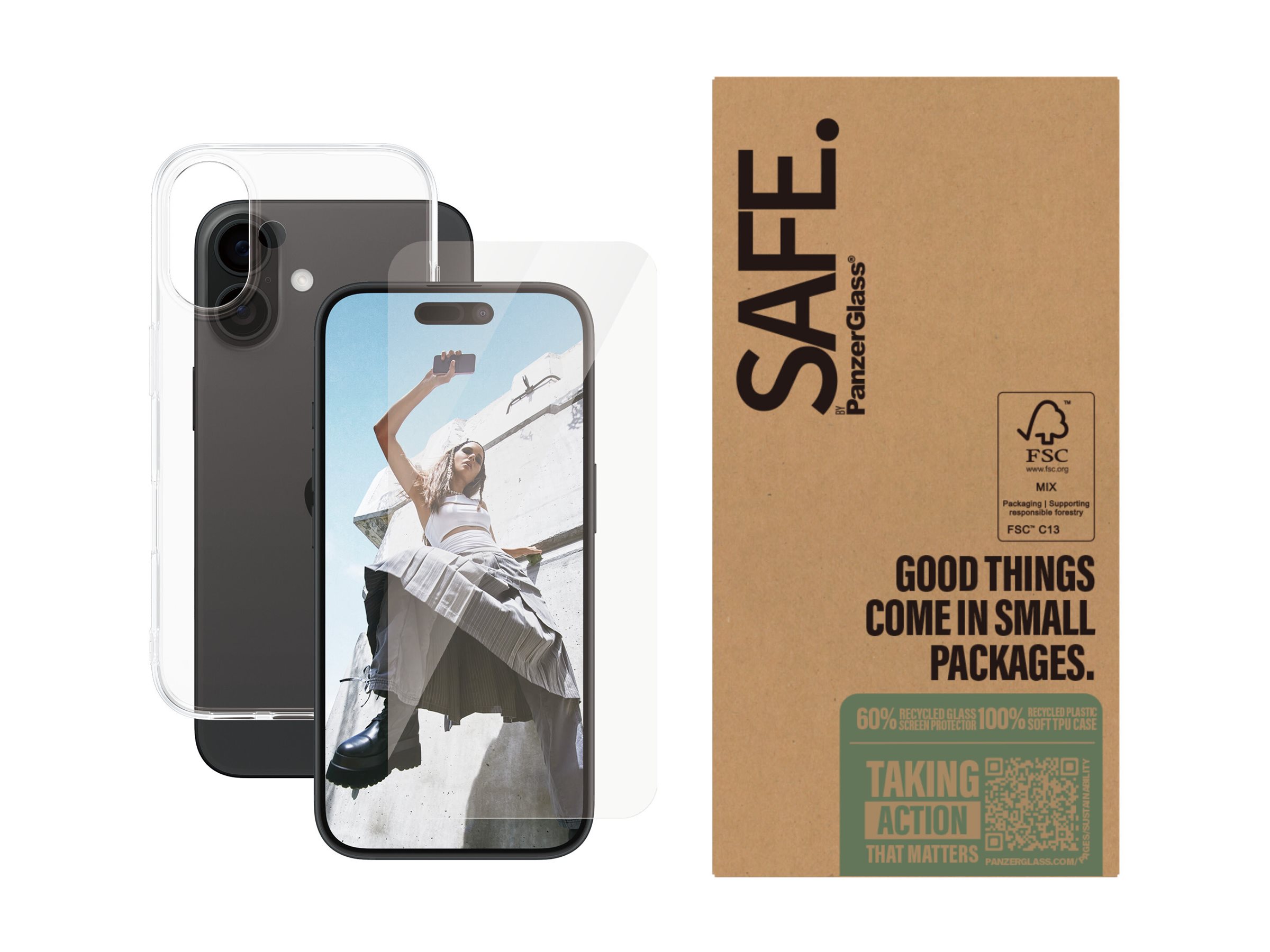 SAFE. by PanzerGlass Beskyttelsescover Gennemsigtig Apple iPhone 16