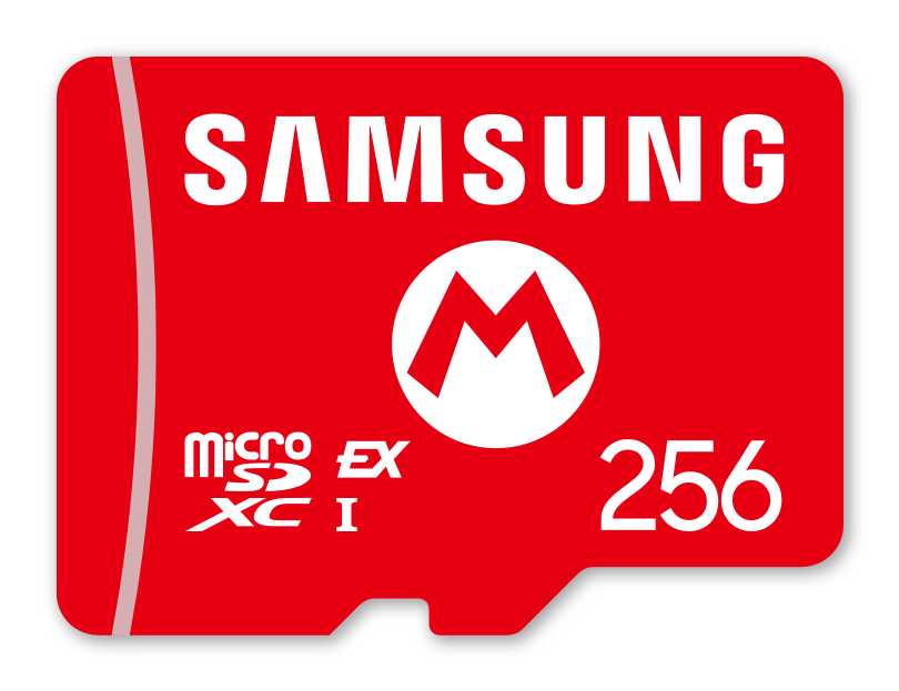 Samsung microSDXC hukommelseskort 256 GB - rød (Nintendo-inspireret design)
