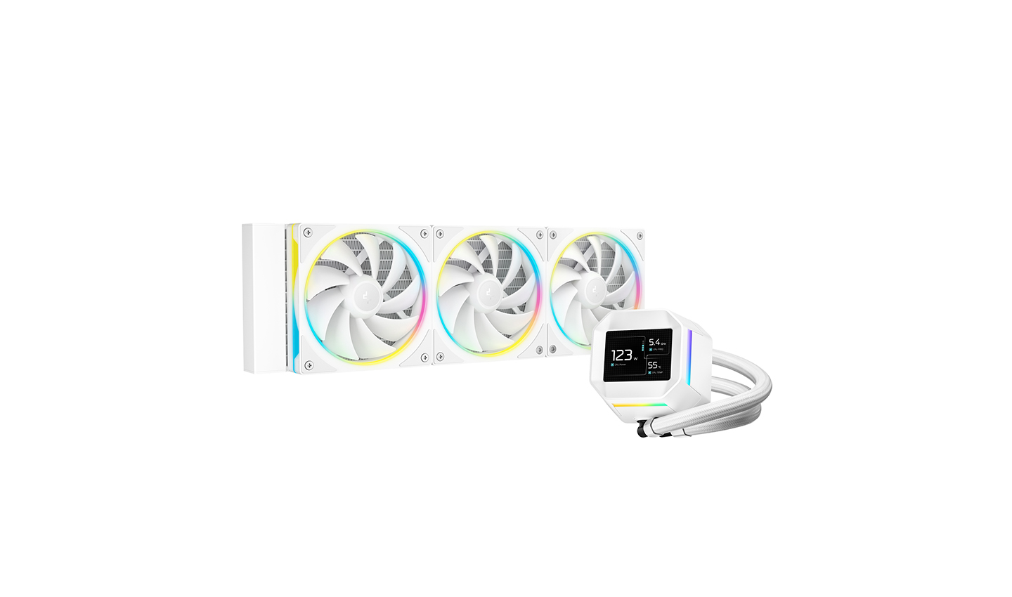 Deepcool LM360 WH - Processors flydende kølesystem - Radiatorstørrelse: 360 mm - (for: LGA1851, LGA1700, LGA1200, LGA1151, LGA1150, LGA1155, AM4, AM5) - 120 mm - sort