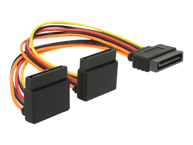 DeLOCK Cable SATA 15 pin power plug w/ latching function>2xSATA