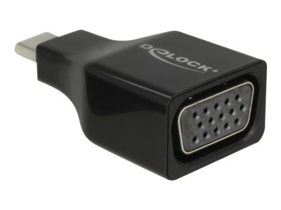 Delock - Ekstern videoadapter - USB-C - VGA - sort
