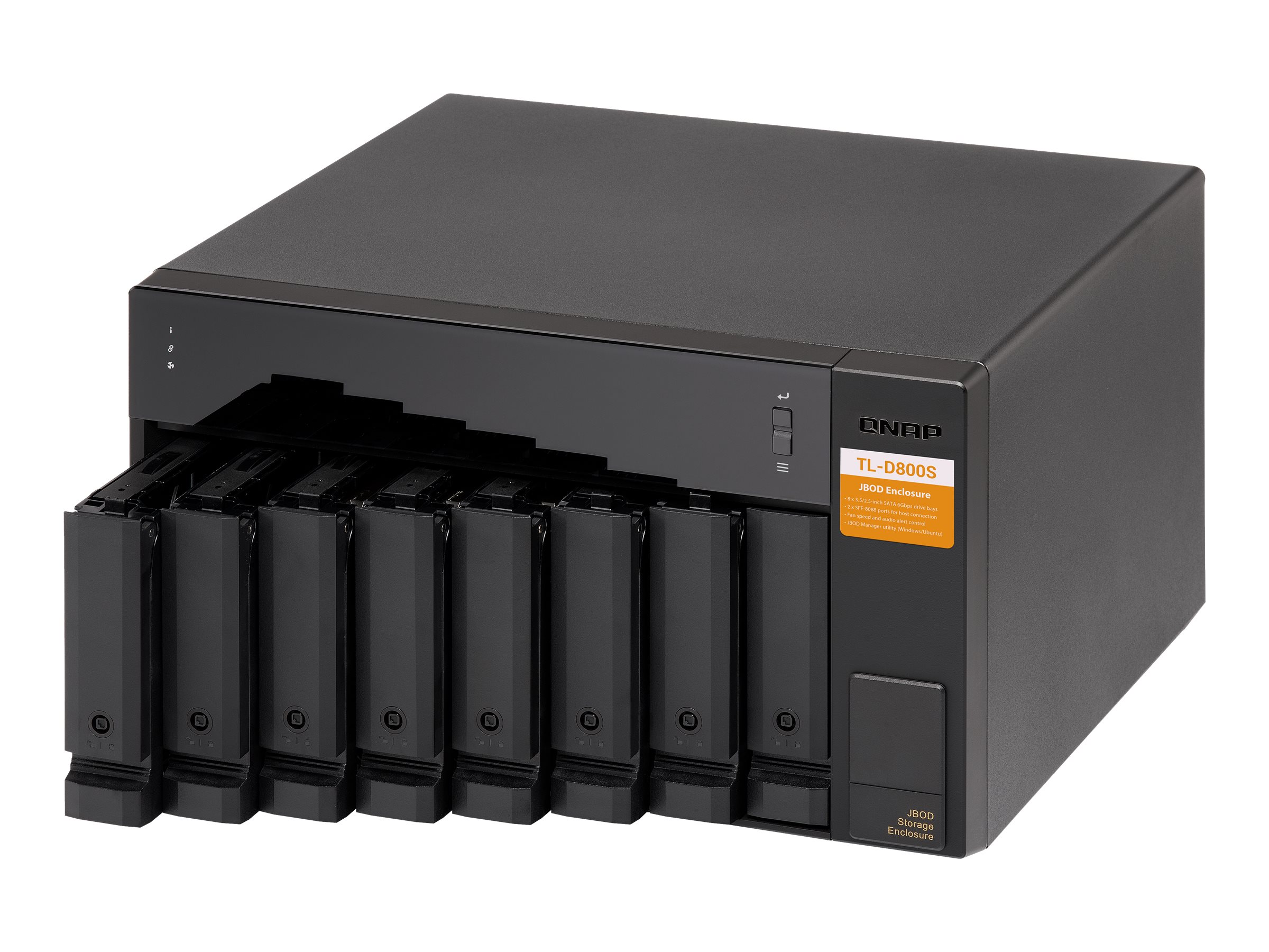 QNAP TL-D800S High-performance desktop SATA 6Gbps JBOD storage enclosure