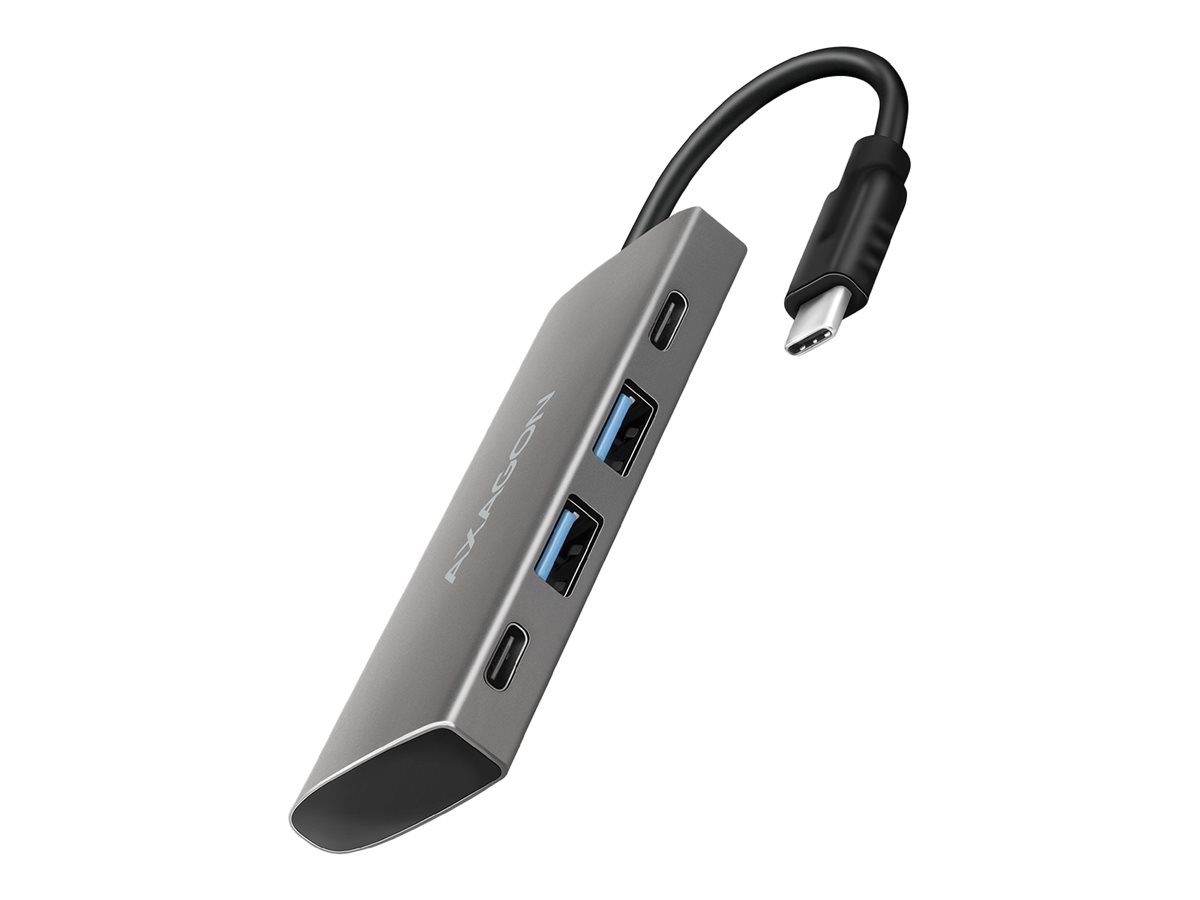 AXAGON Speedster 4 SuperSpeed USB-C 10 Gbps Hub with 4 USB Ports USB hub - USB 3.2 - 4 ports - Sølv
