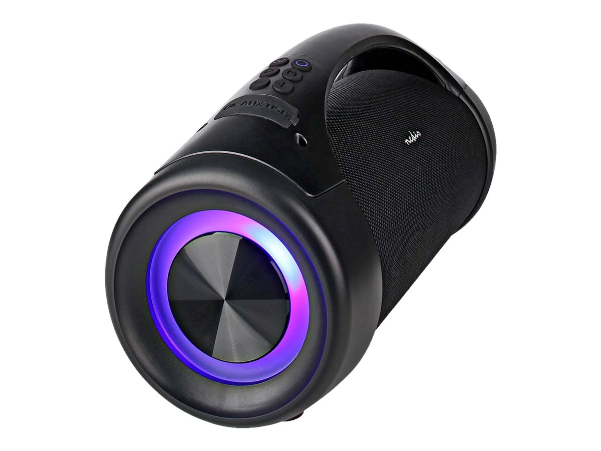 Bluetooth® Party Boombox | 6 timer | 2.0 | 50 W | Medieafspilning: AUX / USB | IPX5 | Kan parres | Bærehåndtag | Fest lys | Sort